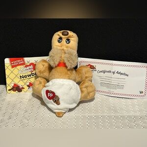 2021 Tan Pound Puppy in Embroidered Diaper Stuffed Animal Birth Certificate 8"